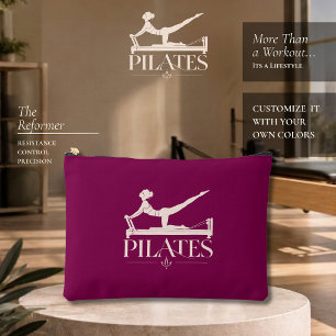 Pochette À Accessoires Pilates Reformer-Vin et Rose Pâle