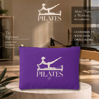 Pochette À Accessoires Pilates Reformer-Violet et Rose Pâle