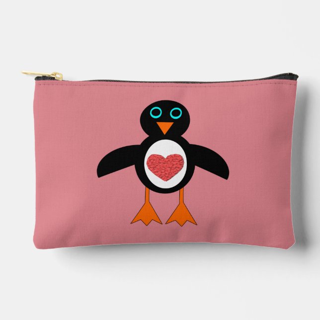 Pochette À Accessoires Pingouin Coeur mignon (Recto)