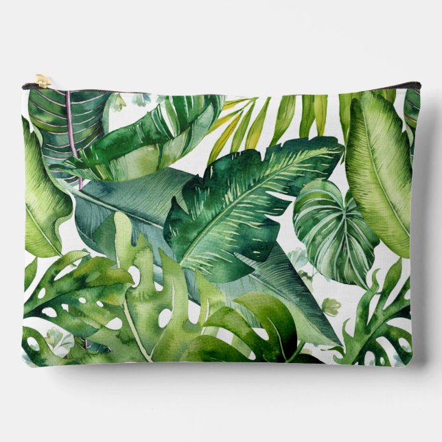 Pochette À Accessoires PixDezines Feuillage Tropical Luxuriant (Recto)