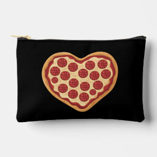 Pochette À Accessoires Pizza en forme de cœur mignon pour la Saint-Valent