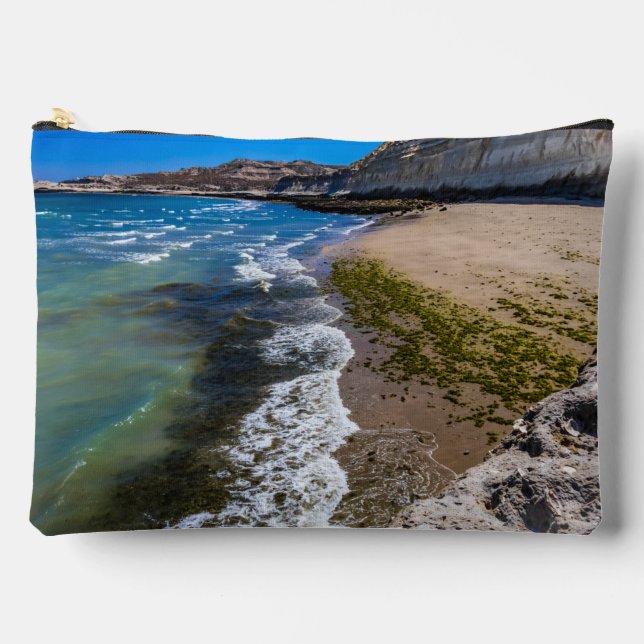 Pochette À Accessoires Plage à Puerto Piramides, Argentine (Recto)