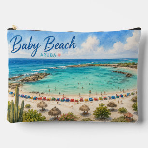 Pochette À Accessoires Plage de bébé Aruba Voyage souvenir des Caraïbes