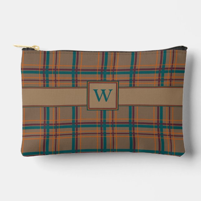 Pochette À Accessoires Plaid Chic Automnal (Recto)
