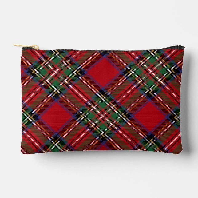 Pochette À Accessoires Plaid Rustic Red Green Classic Stewart Tartan (Recto)