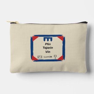 Pochette À Accessoires Plin Tajarin Vin Badge Drapeau Piémont