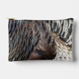 Pochette À Accessoires Plumes de Dindon Sauvage I Design Abstrait de la N