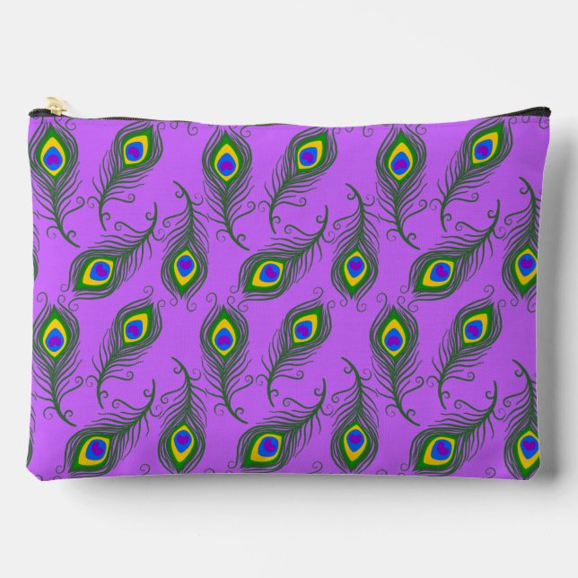 Pochette À Accessoires Plumes de paon (Recto)