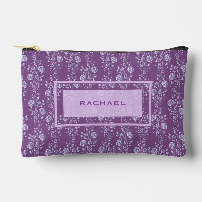 Pochette À Accessoires Plutôt violet et floral Lilac Personnalisé (Recto)