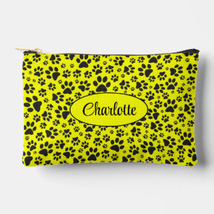 Pochette À Accessoires Poches de chien noir et blanc Pointe de Polka sur