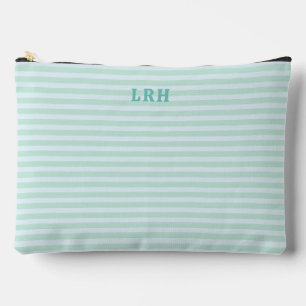 Pochette À Accessoires Pochon Vintage Mini Initiales Monogramme Rayure Aq