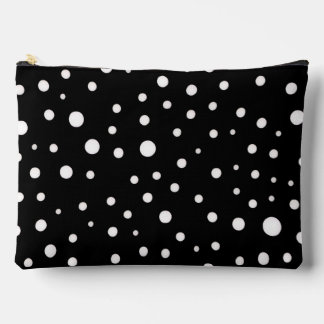 Pochette À Accessoires Points blancs sur fond noir grand