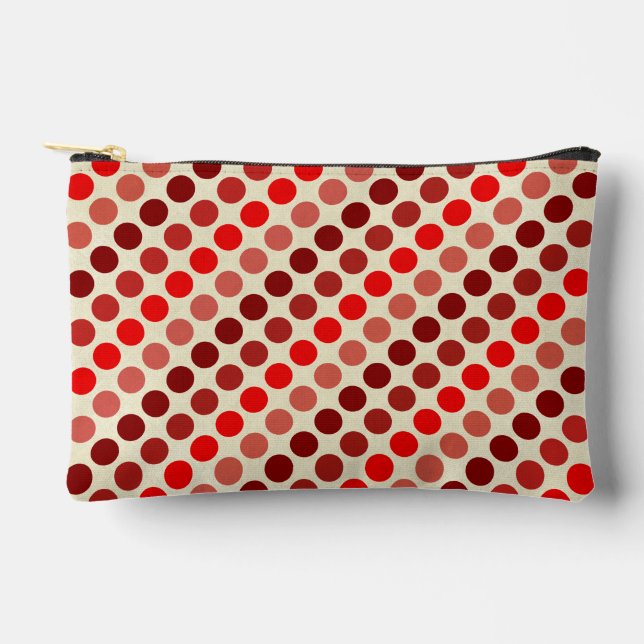 Pochette À Accessoires Points rouges de différentes nuances par Shirley T (Recto)
