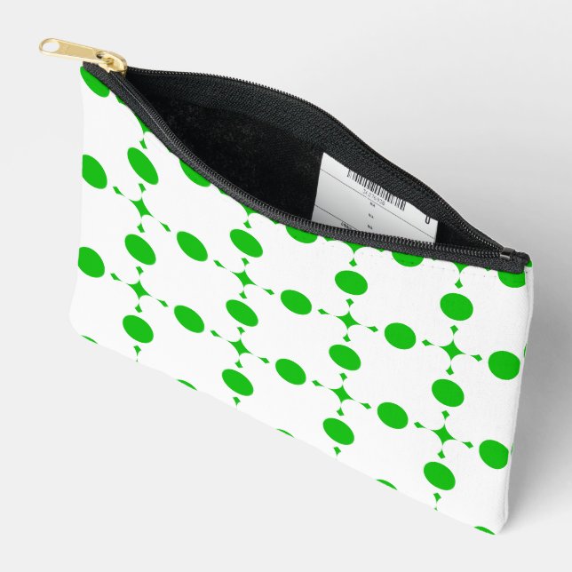 Pochette À Accessoires Points verts, Motif à pois, Pois, Pointillé (Ouvrir)