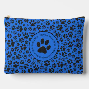 Pochette À Accessoires Pois de chien noir et blanc Pointe Polka sur le bl