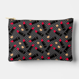 Pochette À Accessoires Pois de rouge rouge à lèvres cosmétique sans coutu