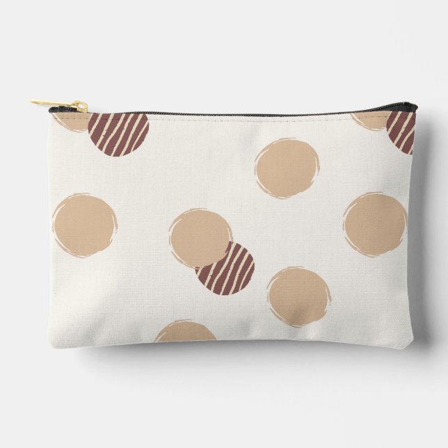 Pochette À Accessoires Pois en jeu chaud neutre (Recto)
