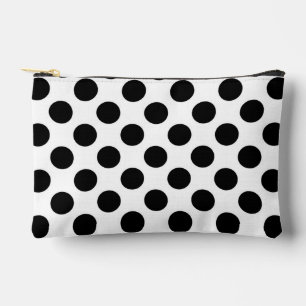 Pochette À Accessoires Pois, Motif Polka Dot, noir et blanc