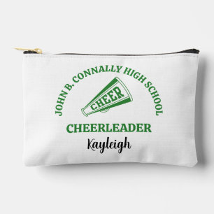 Pochette À Accessoires Pom-pom Personnalisé de Cheerleader de Lycée Vert