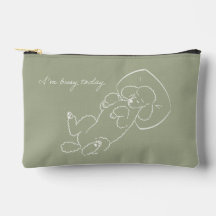 Poodle Dog Mom Pouch Funny I'm Busy Today Custom
