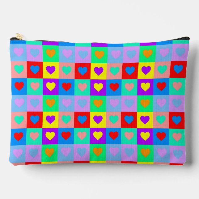 Pochette À Accessoires Pop Art Heart Motif (Recto)