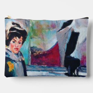 Pochette À Accessoires Portrait de femme vintage avec Arrière - plan Abst