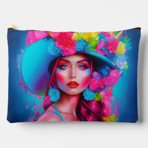Pochette À Accessoires Portrait floral de Neon Imaginaire