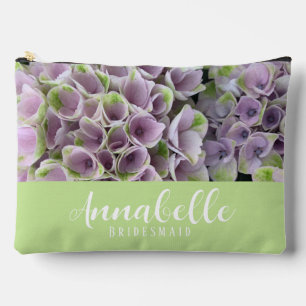 Pochette À Accessoires Pouch Accessoire Floral Green & Mauve Hydrangea