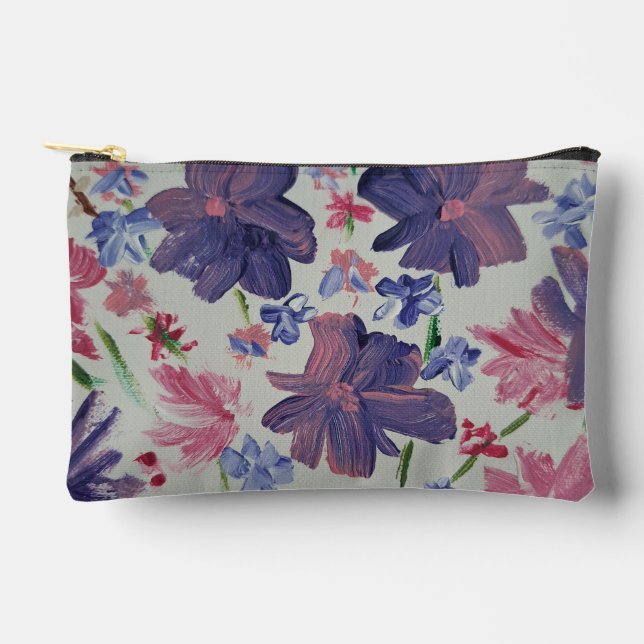 Pochette À Accessoires Pouch Accessoire Floral Lune Bleue (Recto)