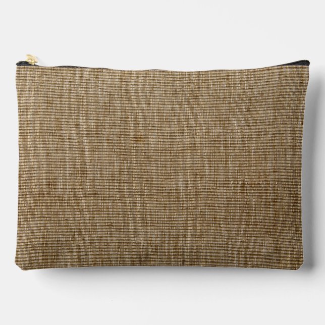 Pochette À Accessoires Pouch Accessoire Motif Rustique Burlap Nature (Recto)
