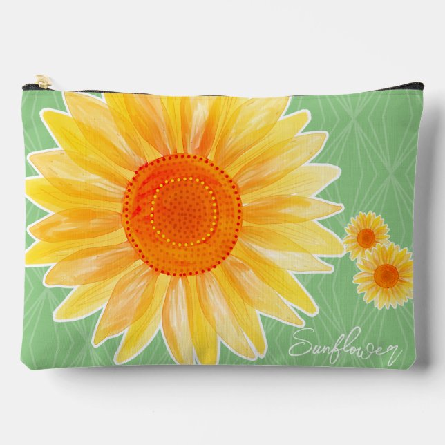 Pochette À Accessoires Pouch Accessoire Vert Tournesol (Recto)