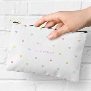 Pochette À Accessoires Pouch Motif Girly Pastel Hearts