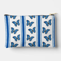 Pouch Zipper Bleu Papillon Morpho