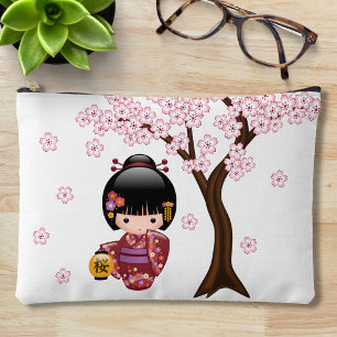 Pochette À Accessoires Poupée Sakura Kokeshi - jolie fille japonaise Geis