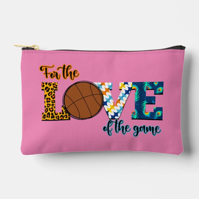 Pochette À Accessoires Pour L'Amour Du Jeu Basketball Maman Leopard (Recto)