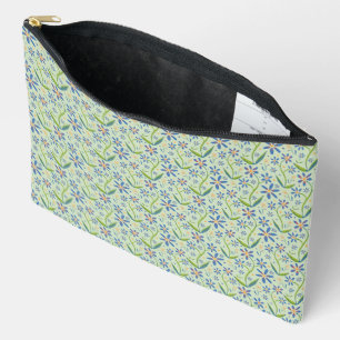 Pochette À Accessoires Prairie Marguerites à l'aquarelle dansante