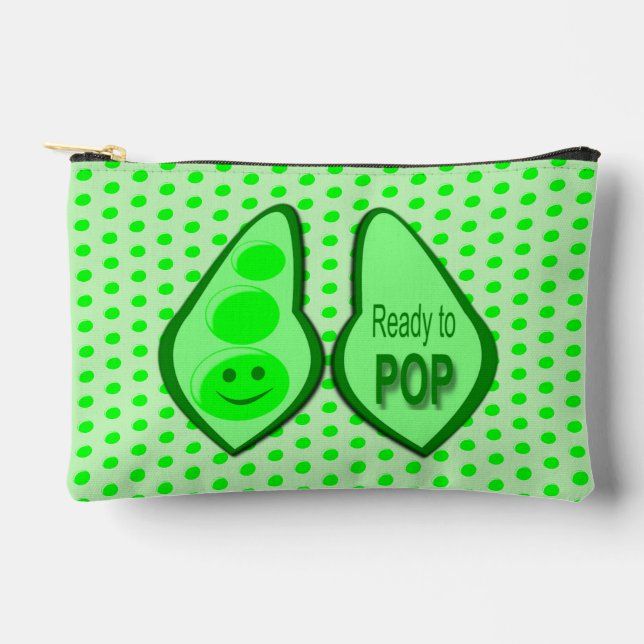 Pochette À Accessoires Prêt à cueillir des pois verts (Recto)