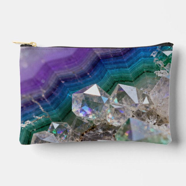 Pochette À Accessoires Prismatic Quartz Fusion Vibrant Crystal Design (Recto)
