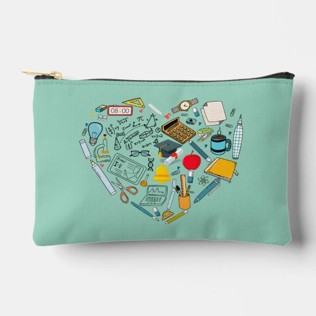 Pochette À Accessoires Professeur Chargé de cours Outil de Cœur (Recto)