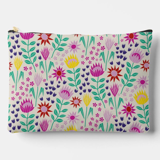 Pochette À Accessoires Protea Floral Block Imprimer Lampes Millefleur (Recto)