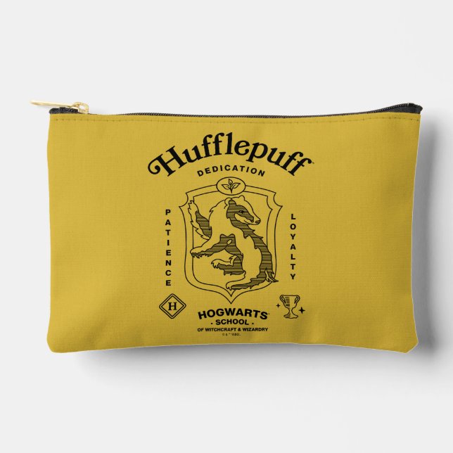 Pochette À Accessoires PUFFELDUFF™ Dévouement Patience Loyauté Blason (Recto)