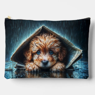 Pochette À Accessoires Puppy mouillé à la recherche de chaleur et de conf