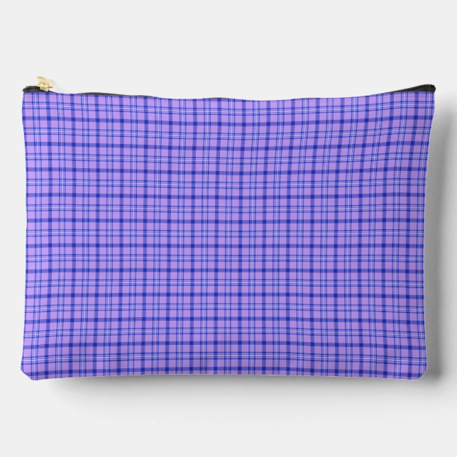 Pochette À Accessoires Purple Blue Plaid Classic Pattern Bright (Recto)