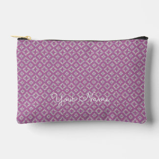 Pochette À Accessoires Purple Geometric Personalized Name