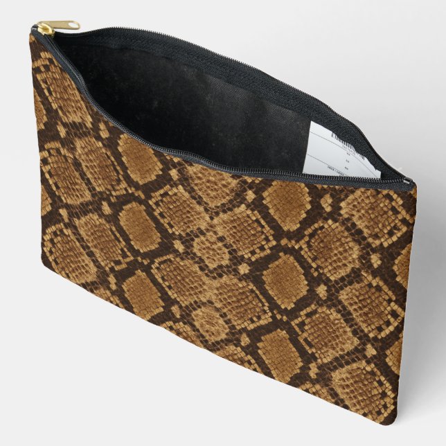Pochette À Accessoires Python Snakeskin Print (Ouvrir)