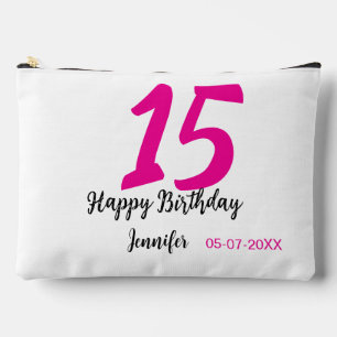 Pochette À Accessoires quiencenera 15e anniversaire ajouter date année te