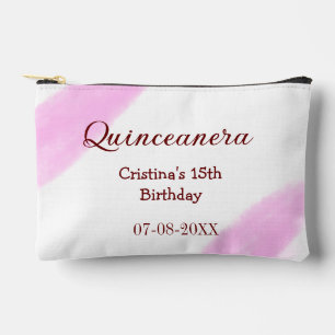 Pochette À Accessoires Quinceanera ans 15e anniversaire ajouter nom textu