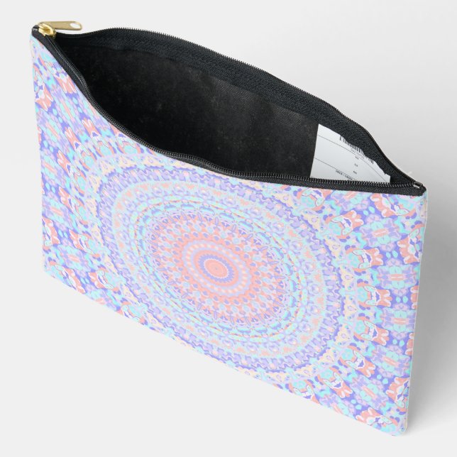 Pochette À Accessoires Quirky Super Eclectique Bohemian Pastel Mandala (Ouvrir)
