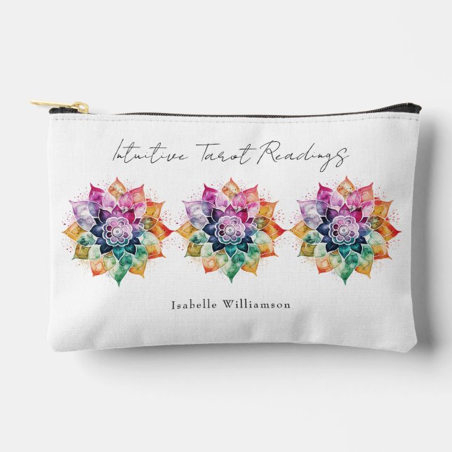 Pochette À Accessoires Rainbow Mandala Esoteric Psychic Oracle Tarot Card (Recto)