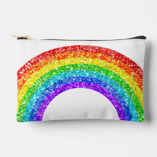 Pochette À Accessoires Rainbow Parties scintillant Pride LGBT blanc et no